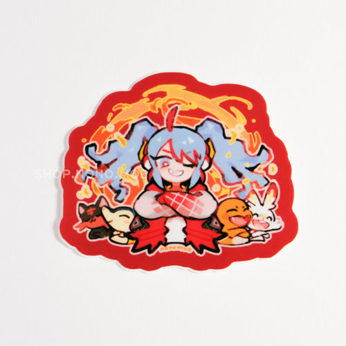 Pokemiku - Fire Type Sticker