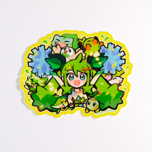 Pokemiku - Grass Type Sticker