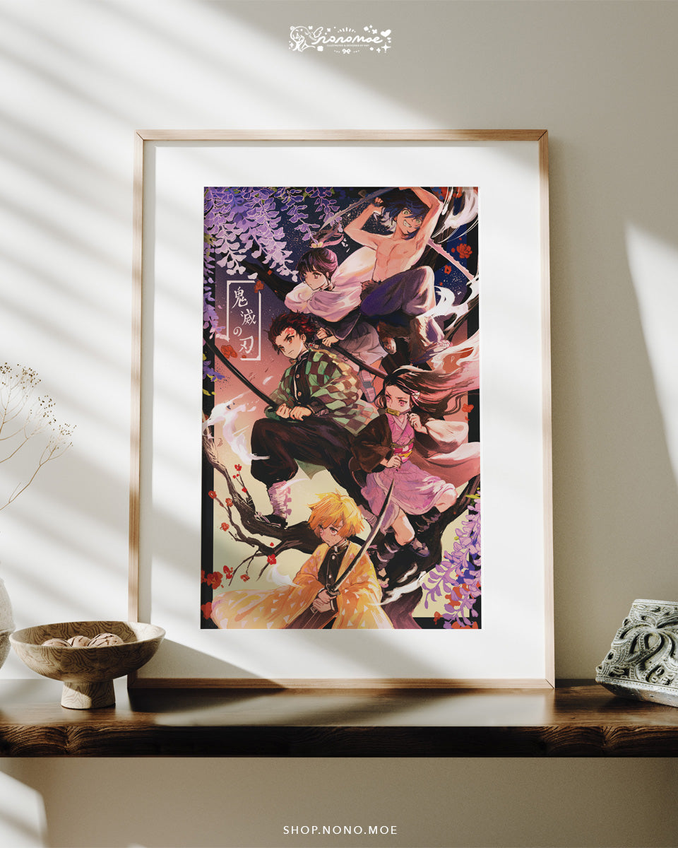 Demon Slayer - Fight until Dawn print