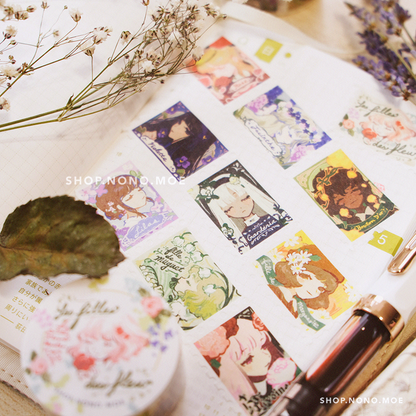 Les Filles des Fleur Stamp Washi Tape