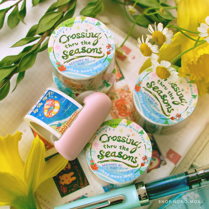 Animal Crossing Stamp Washi Tape - Crossing Thru the Seasons