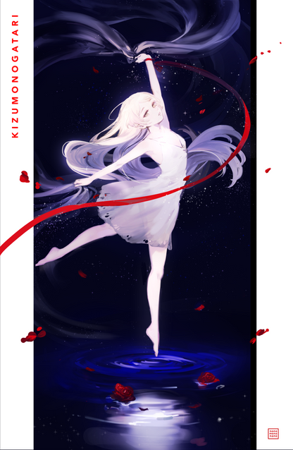 Monogatari - Moonlit Dance Print