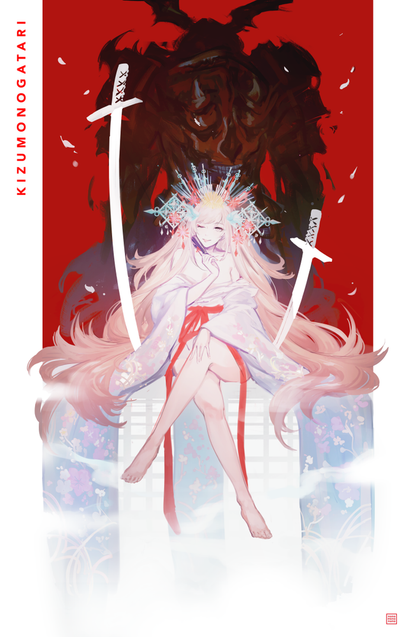 Monogatari - Kiss Shot Print Set